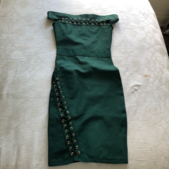 Fashion Nova Bandage Green Dress - Picture 2 of 3